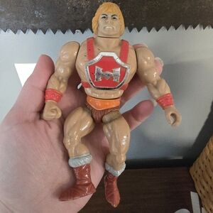 He-Man Style Action Figure with Red Armor - Kids Toys